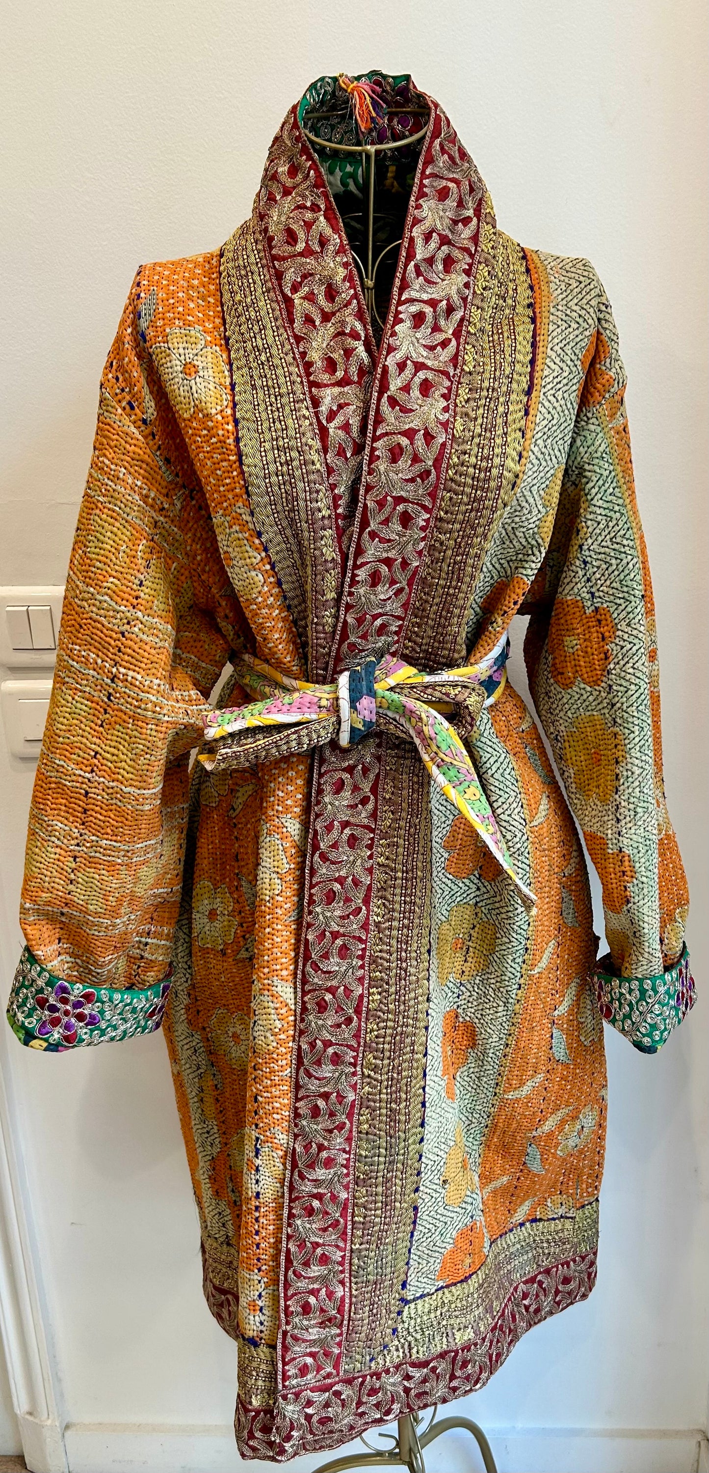 Manteau en Kantha