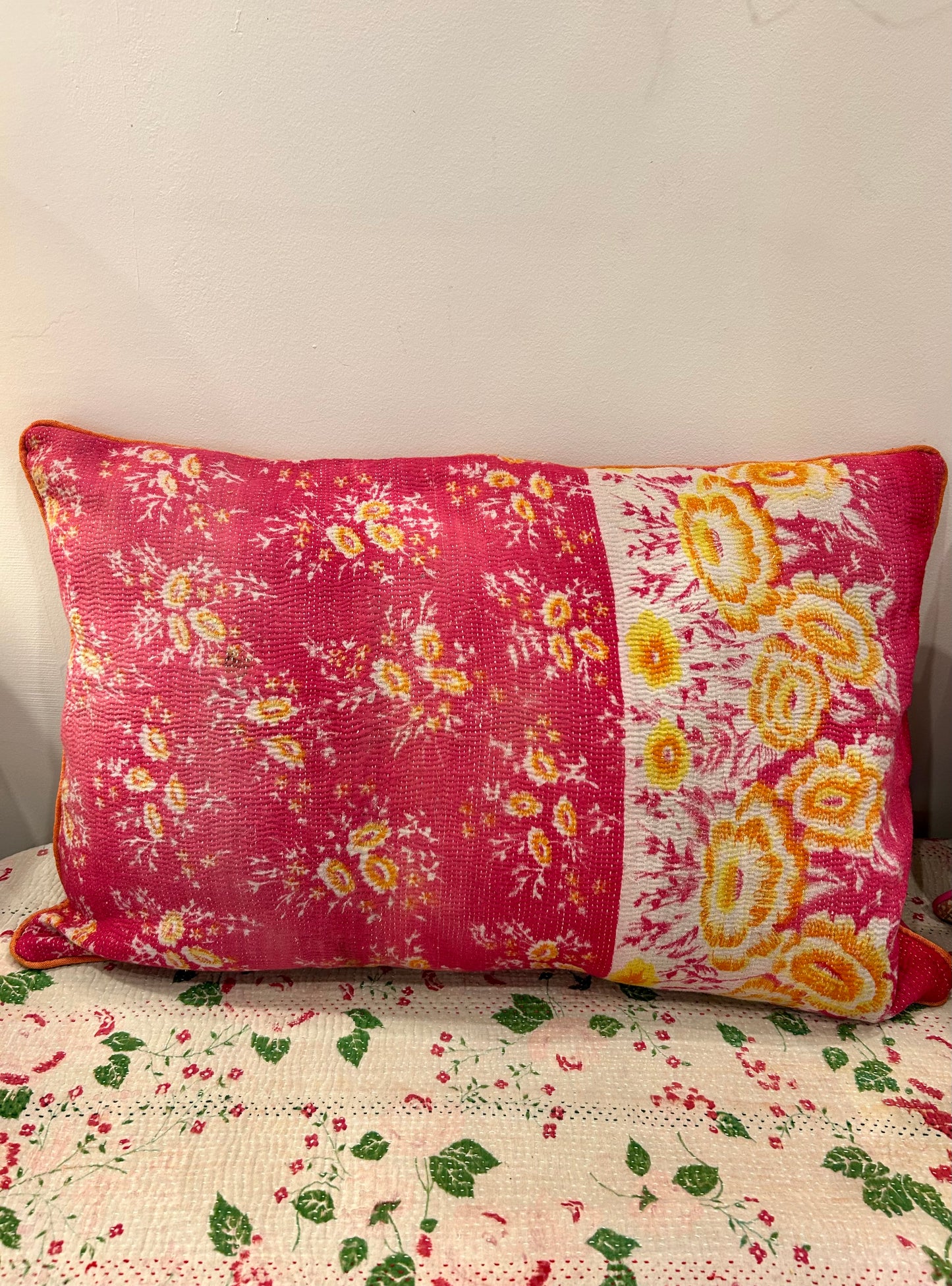 Coussin en Kantha