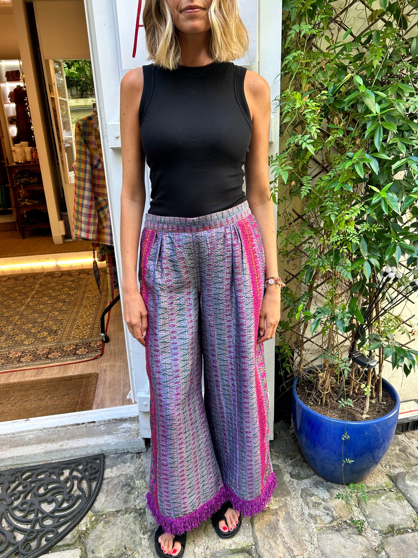 Pantalon en Kantha