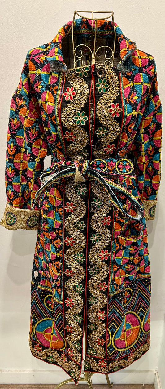 Manteau en Kantha