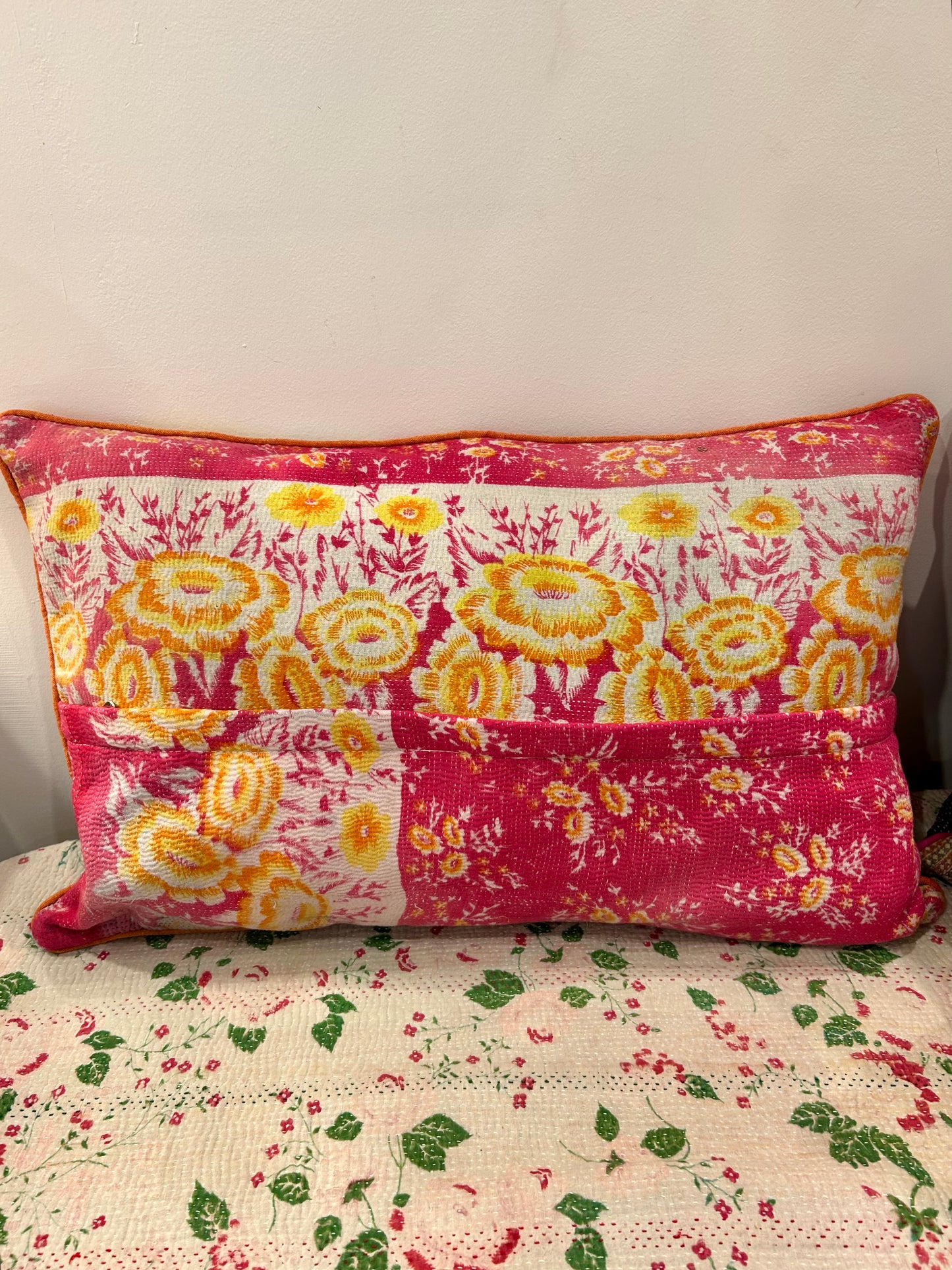 Coussin en Kantha