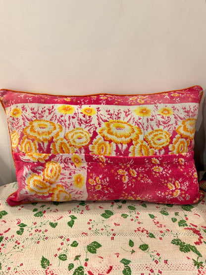 Coussin en Kantha