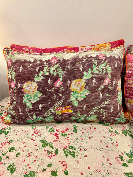 Coussin en Kantha