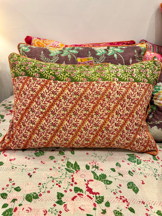 Coussin en Kantha
