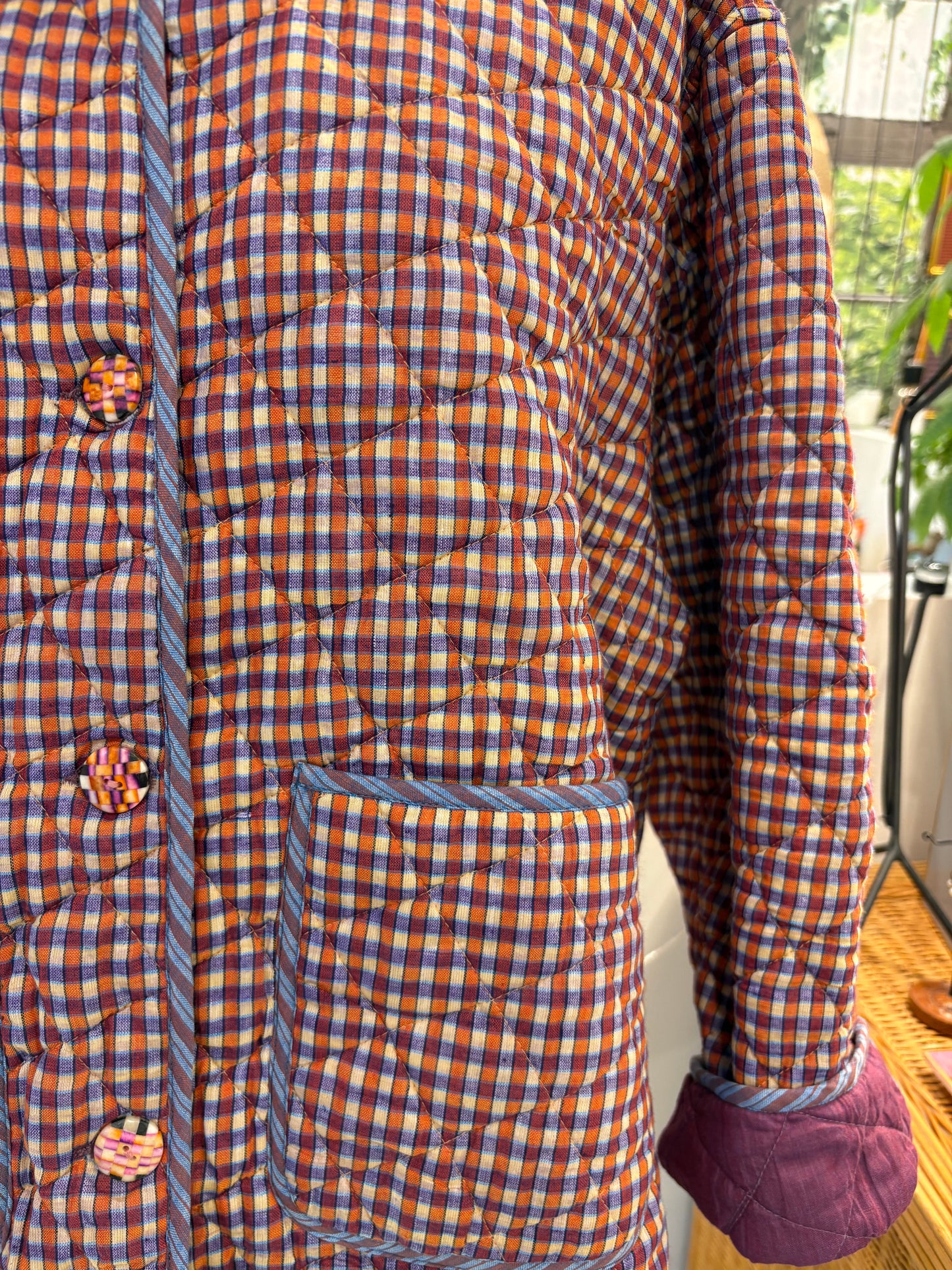 Doudoune matelassée en Khadi