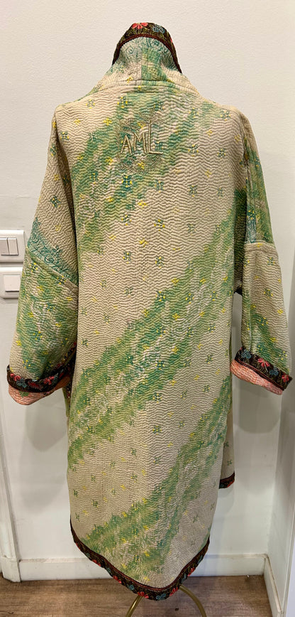 Manteau en Kantha