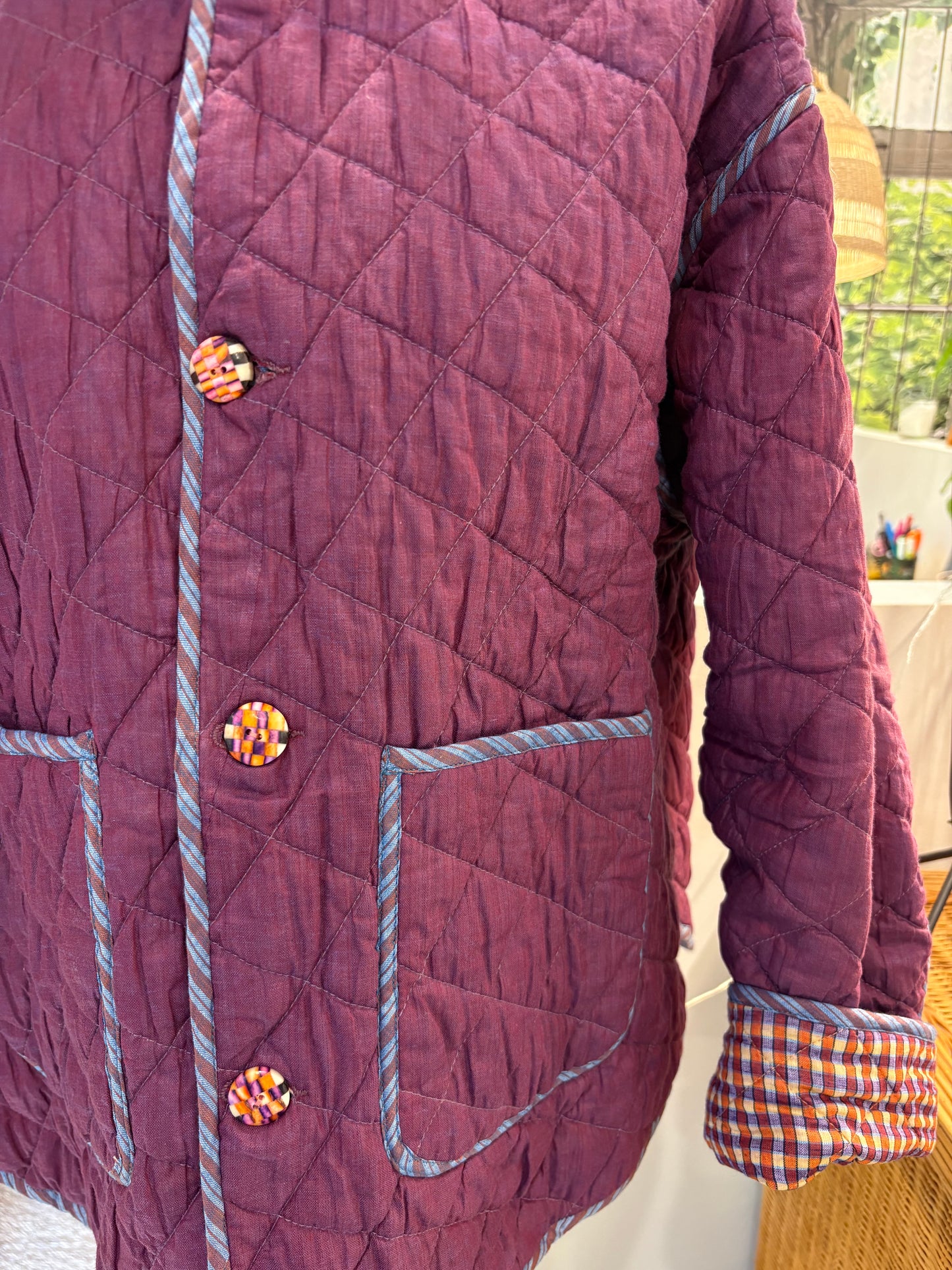 Doudoune matelassée en Khadi