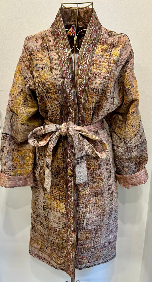 Manteau en Kantha