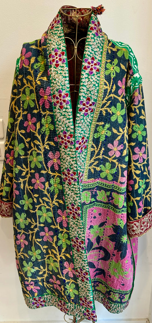 Manteau en Kantha